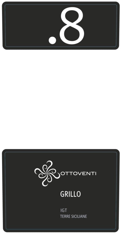 Agricola Ottoventi Sicilia Punto Otto .8 Grillo 2014 Front Label