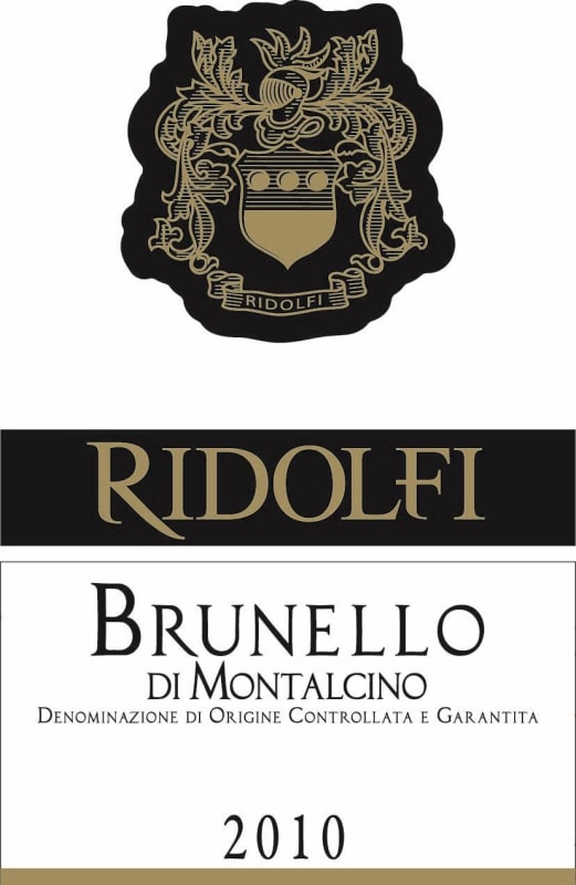 Agricola Ridolfi Brunello di Montalcino 2010 Front Label