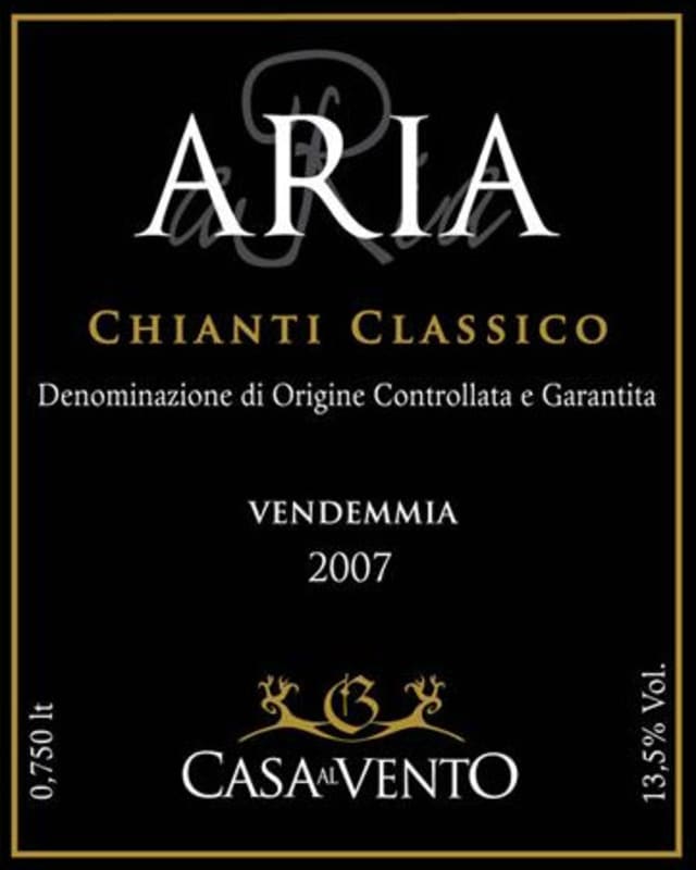 Casa al Vento Chianti Classico Aria 2007 Front Label
