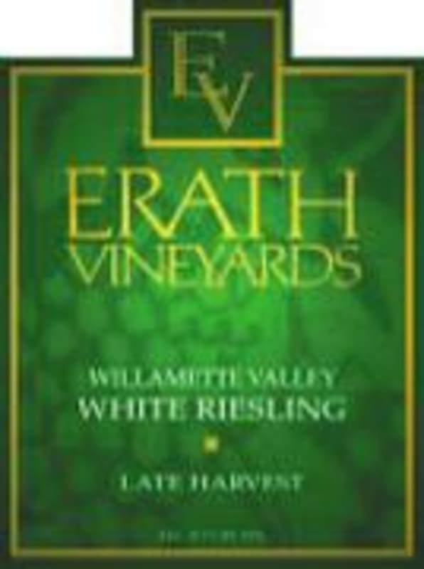 Erath Late Harvest White Reisling 1998 Front Label