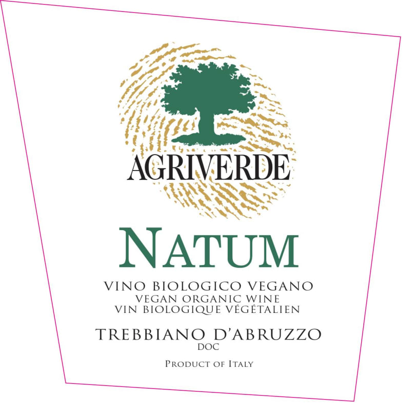 Agriverde Cantina Trebbiano d'Abruzzo Natum 2014 Front Label