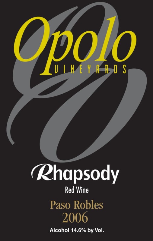 Opolo Rhapsody Red Wine 2006 Front Label