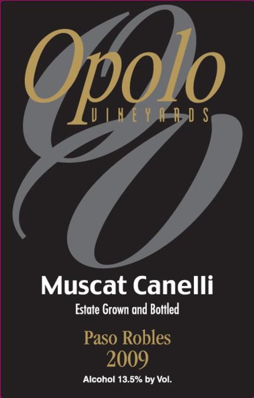 Opolo Muscat Canelli 2009 Front Label