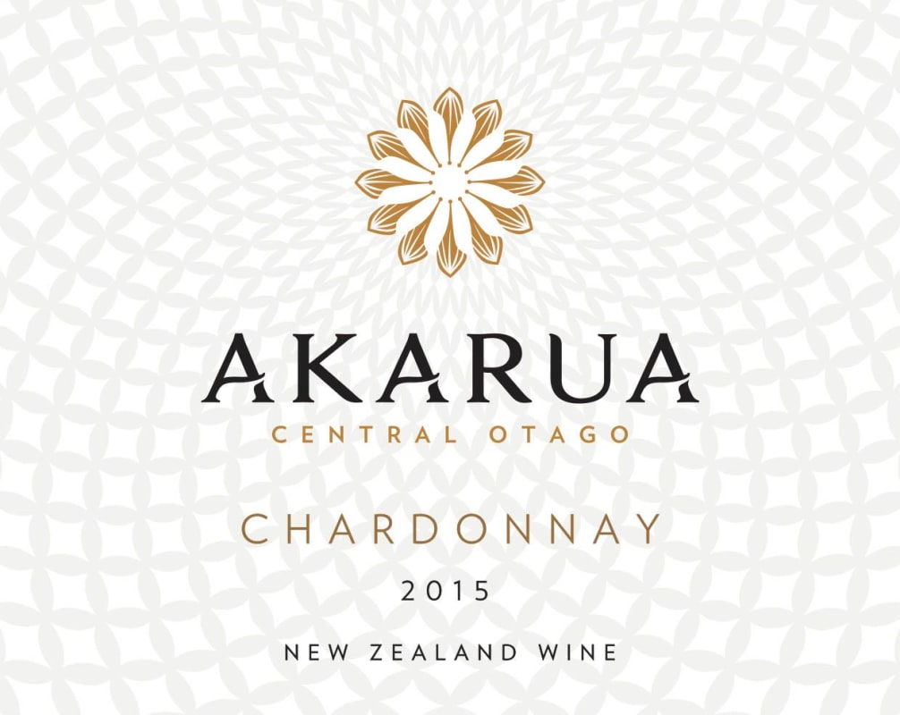 Akarua Winery Chardonnay 2015 Front Label