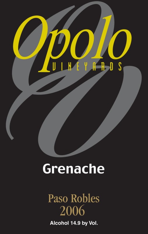 Opolo Grenache 2006 Front Label