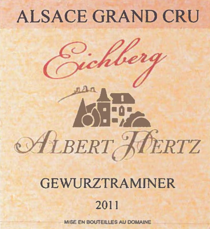 Albert Hertz Eichberg Gewurztraminer 2011 Front Label