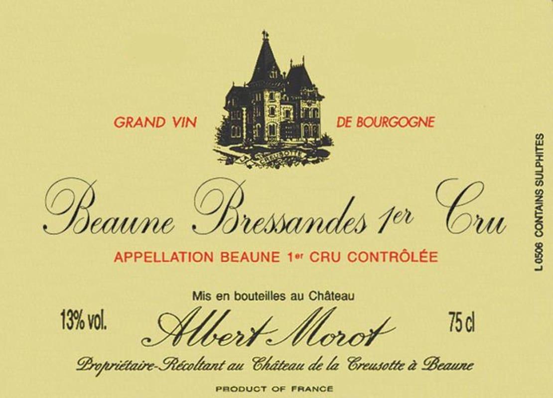 Albert Morot Beaune Bressandes Premier Cru 2008 Front Label