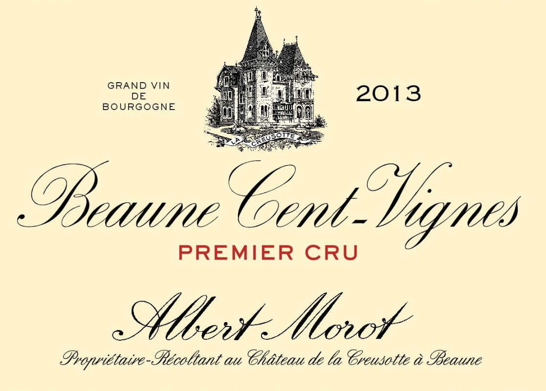Albert Morot Beaune Cent-Vignes Premier Cru 2013 Front Label