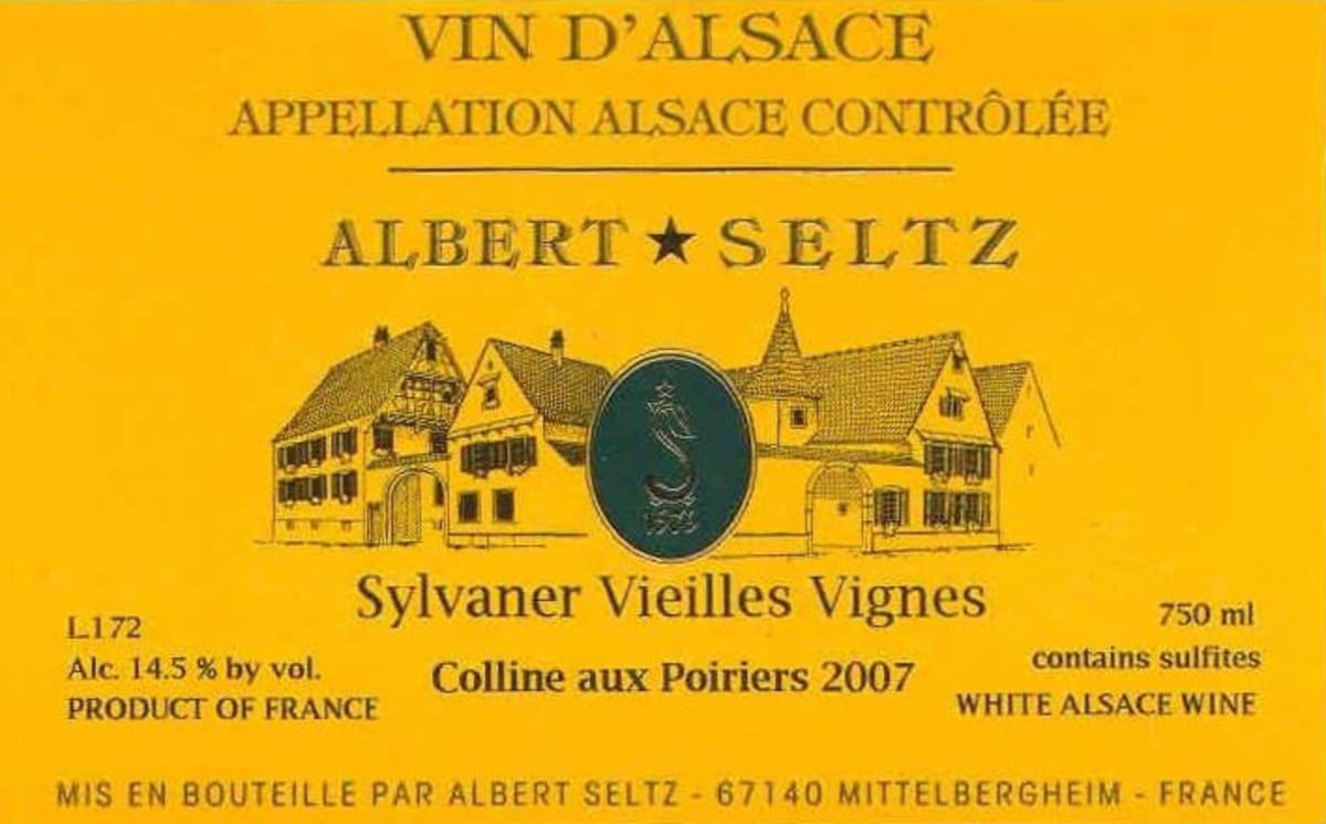 Albert Seltz Alsace Sylvaner Vieilles Vignes 2007 Front Label