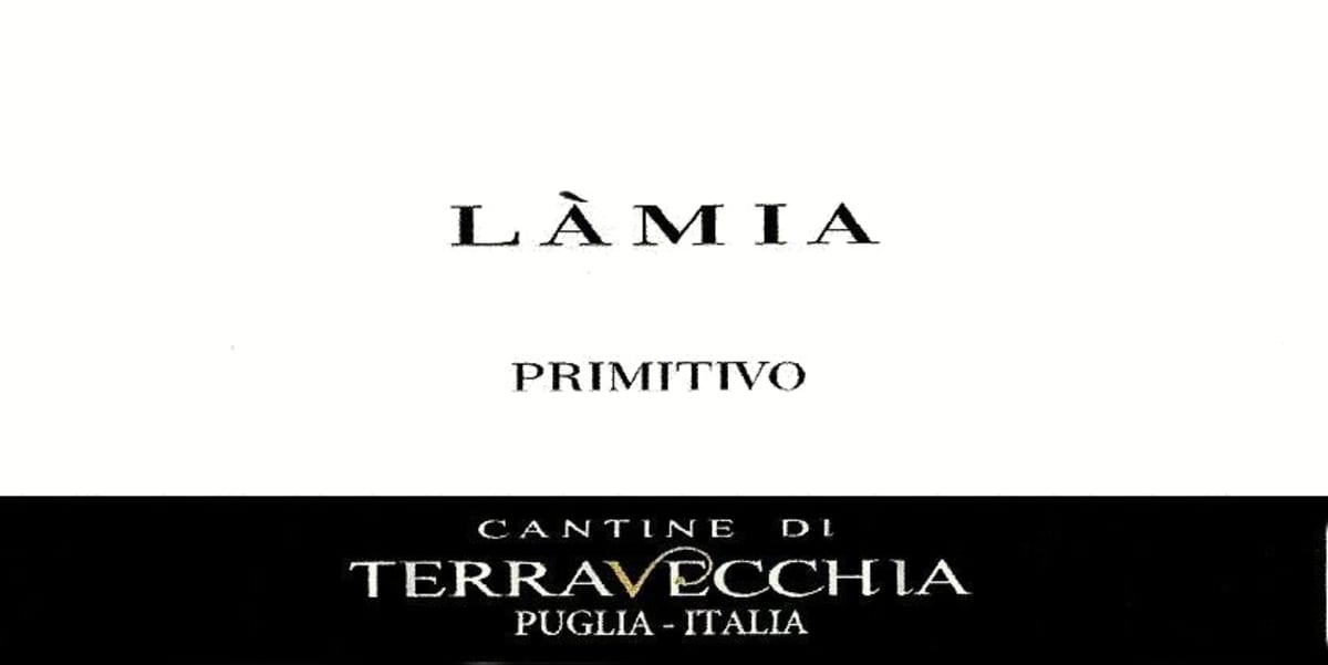 Alberto Longo Cantine di Terravecchia Lamia Primitivo 2012 Front Label