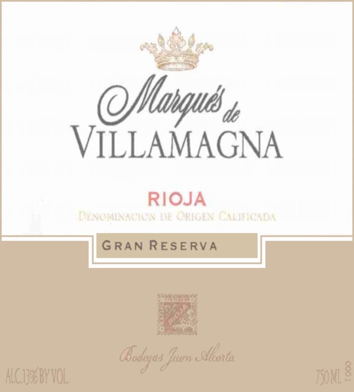 Alcorta Marques de Villamagna Gran Reserva 2002 Front Label