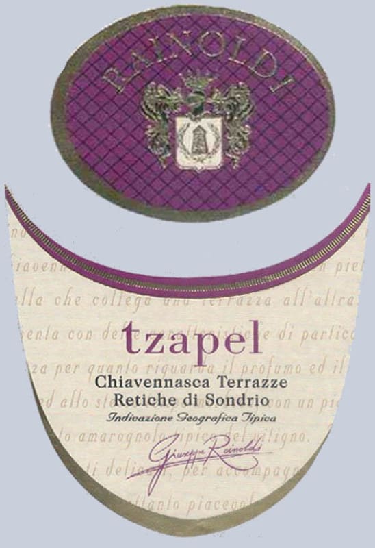 Aldo Rainoldi Lombardy Tzapel Bianco 2012 Front Label