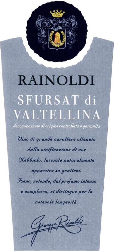 Aldo Rainoldi Sforzato di Valtellina Sfursat 2010 Front Label