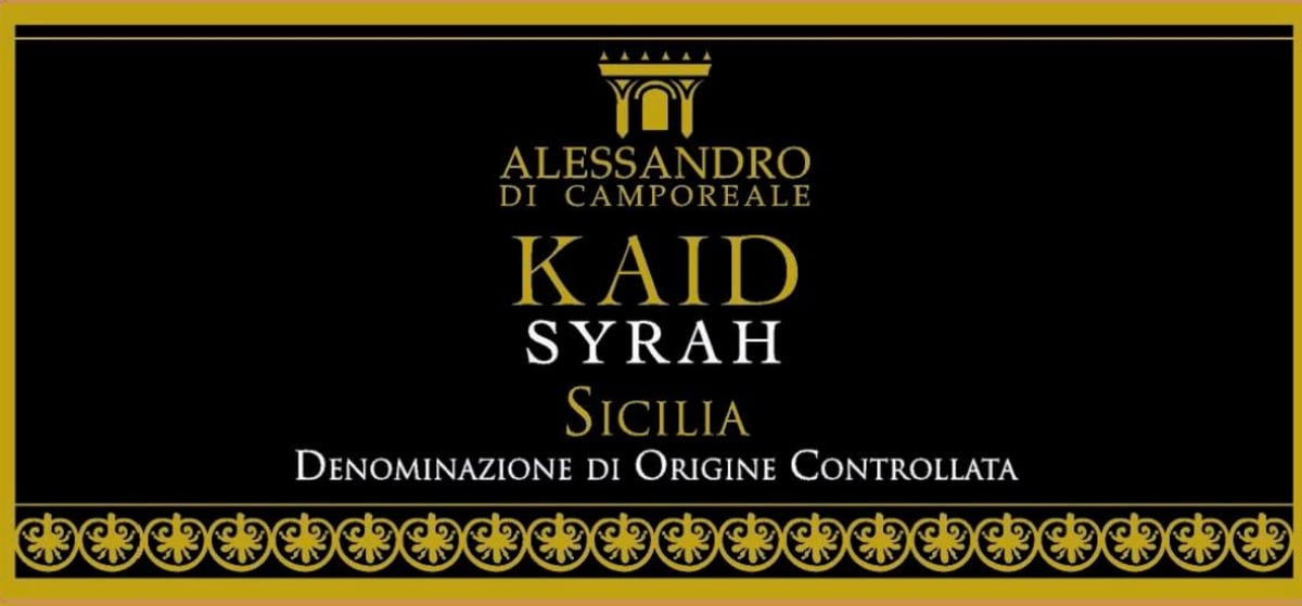 Alessandro di Camporeale Kaid Syrah 2012 Front Label