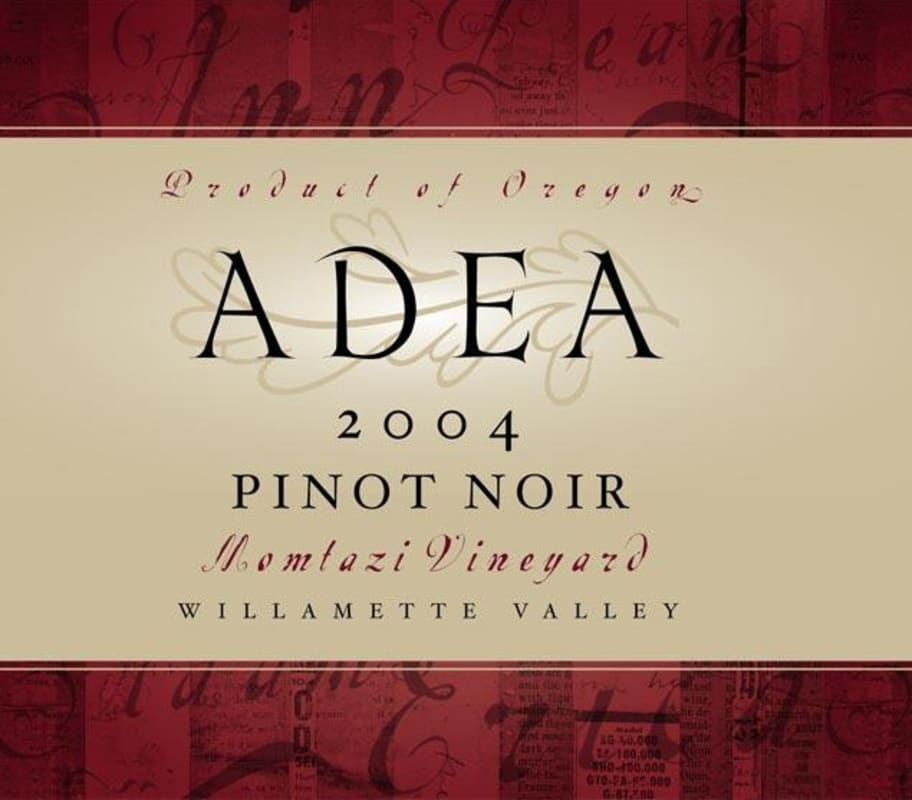 ADEA Momtazi Vineyard Pinot Noir 2004 Front Label