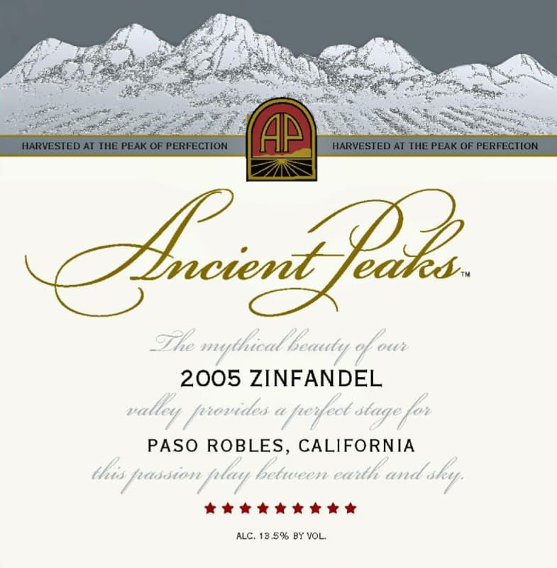 Ancient Peaks Paso Robles Zinfandel 2005 Front Label