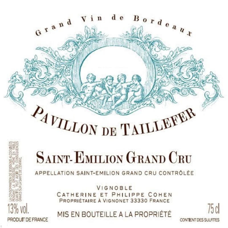 Chateau Vieux Taillefer Pavillon de Taillefer Grand Cru 2014 Front Label