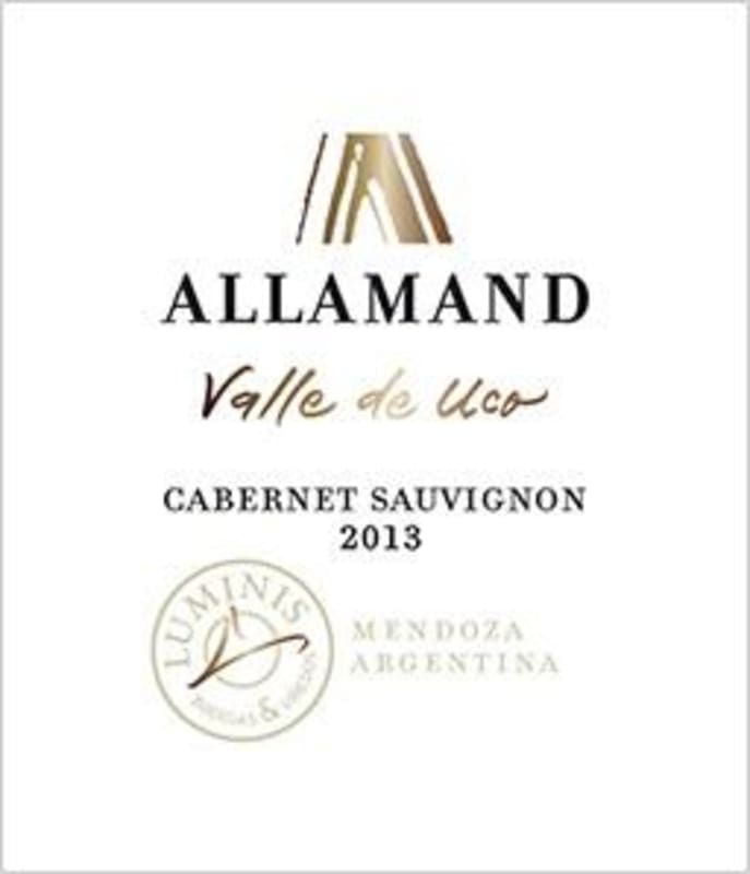 Allamand Valle de Uco 2013 Front Label