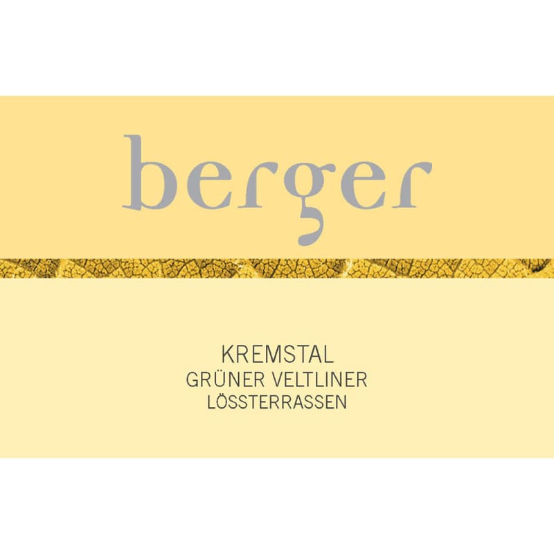 Berger Kremstal Lossterrassen Gruner Veltliner 2015 Front Label