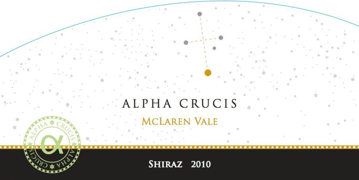 Alpha Crucis Shiraz 2010 Front Label