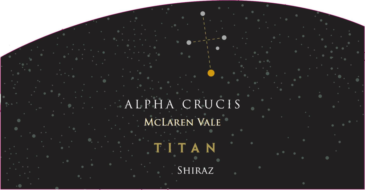Alpha Crucis Titan Shiraz 2012 Front Label