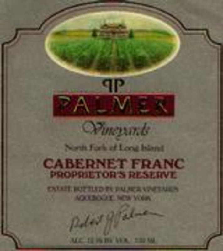 Palmer Cabernet Franc 1998 Front Label