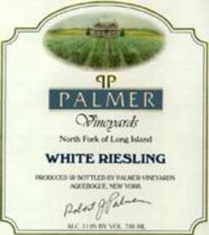 Palmer White Riesling 1998 Front Label