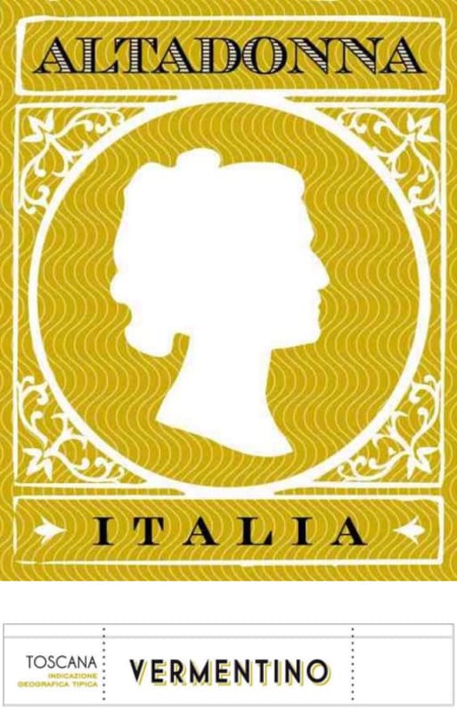 Altadonna Toscana Vermentino 2012 Front Label