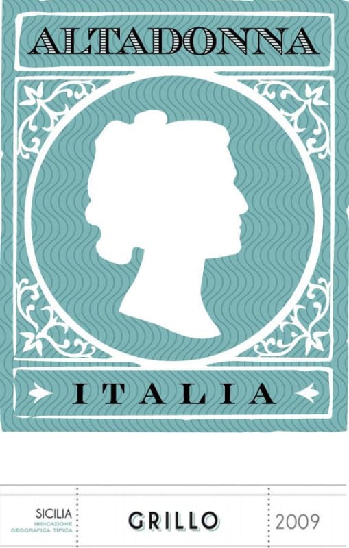 Altadonna Sicilia Grillo 2009 Front Label
