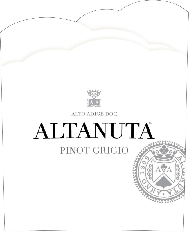 Altanuta Alto Adige Pinot Grigio 2012 Front Label