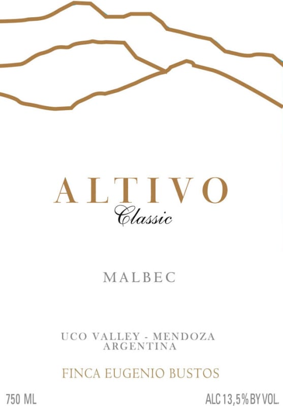 Altivo Finca Eugenio Bustos Classic Malbec 2013 Front Label