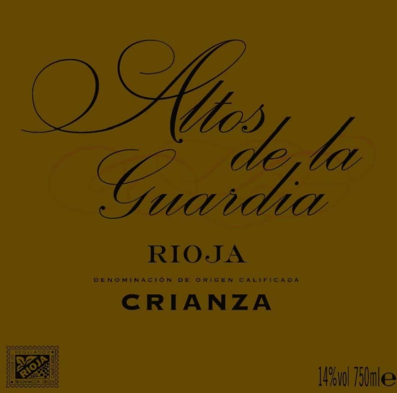 Altos de la Guardia Crianza 2012 Front Label