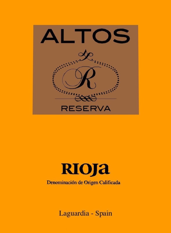 Altos De Rioja Reserva 2010 Front Label