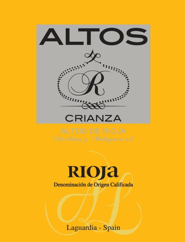 Altos De Rioja Altos R Crianza 2013 Front Label