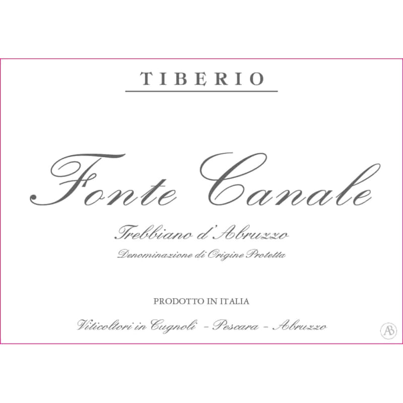 Tiberio Fonte Canale Trebbiano d'Abruzzo 2015 Front Label