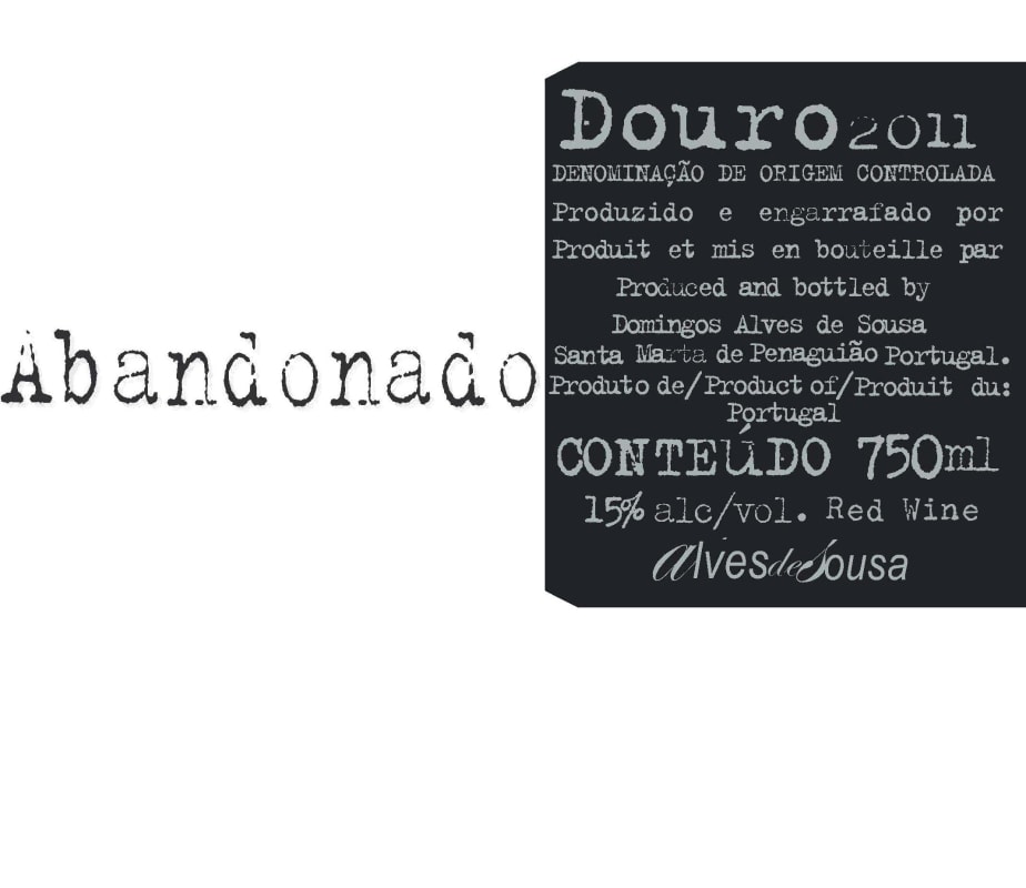 Alves de Sousa Abandonado Tinto 2011 Front Label