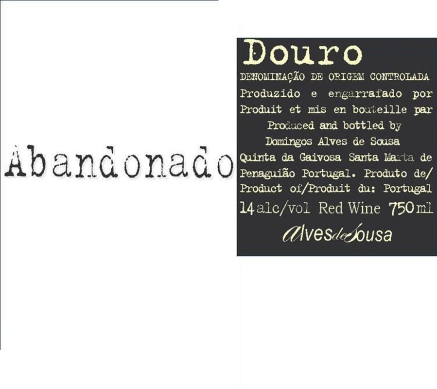 Alves de Sousa Abandonado Tinto 2009 Front Label