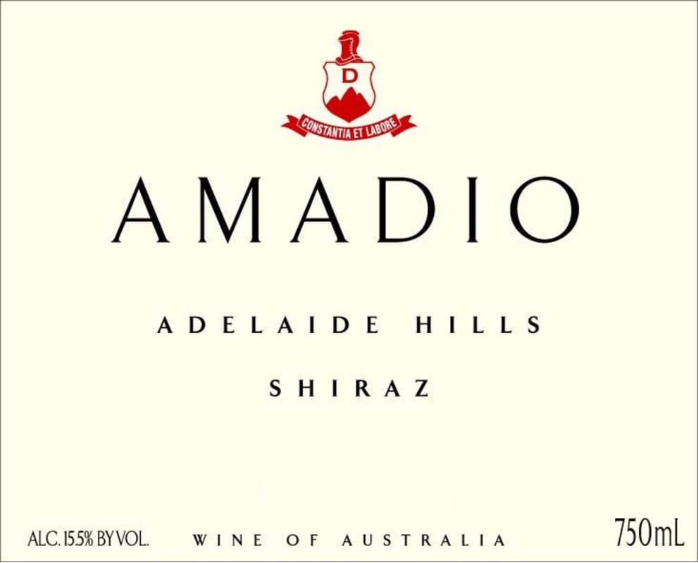Amadio Winery Shiraz 2007 Front Label