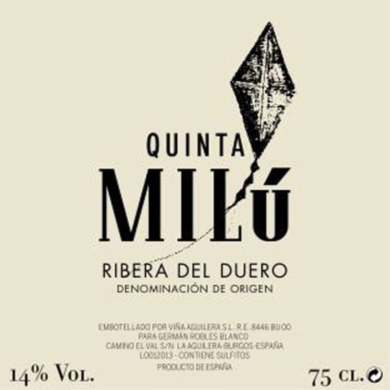 Quinta de Milu La Cometa 2015 Front Label