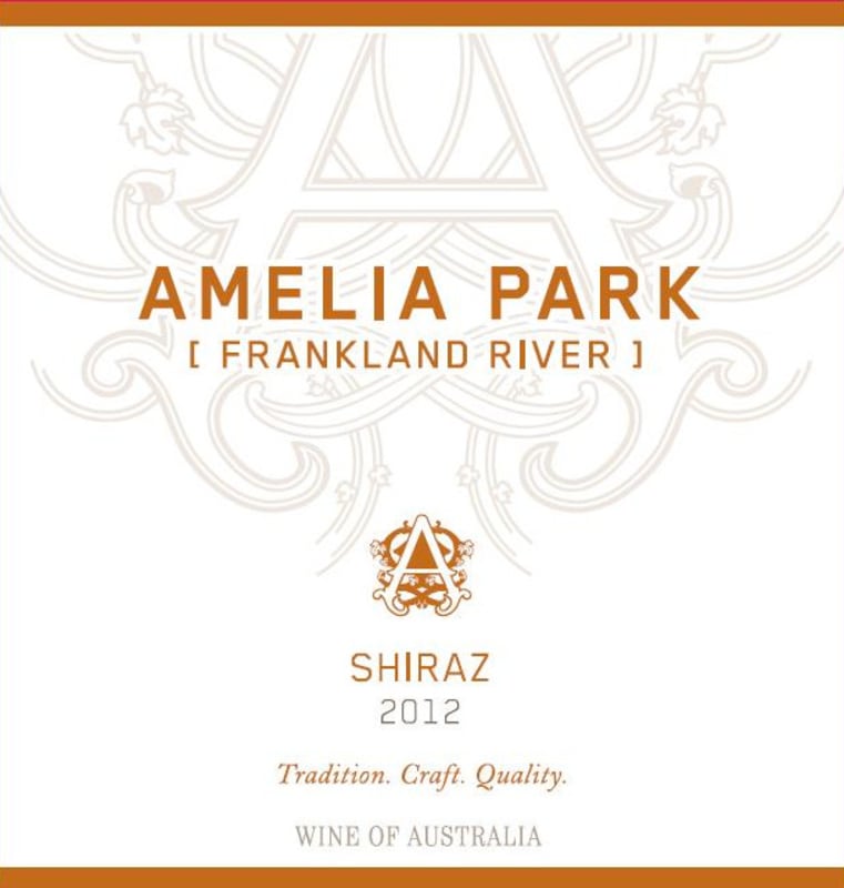 Amelia Park Wines Shiraz 2012 Front Label