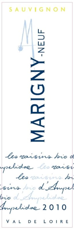 Ampelidae Marigny-Neuf Sauvignon Blanc 2010 Front Label