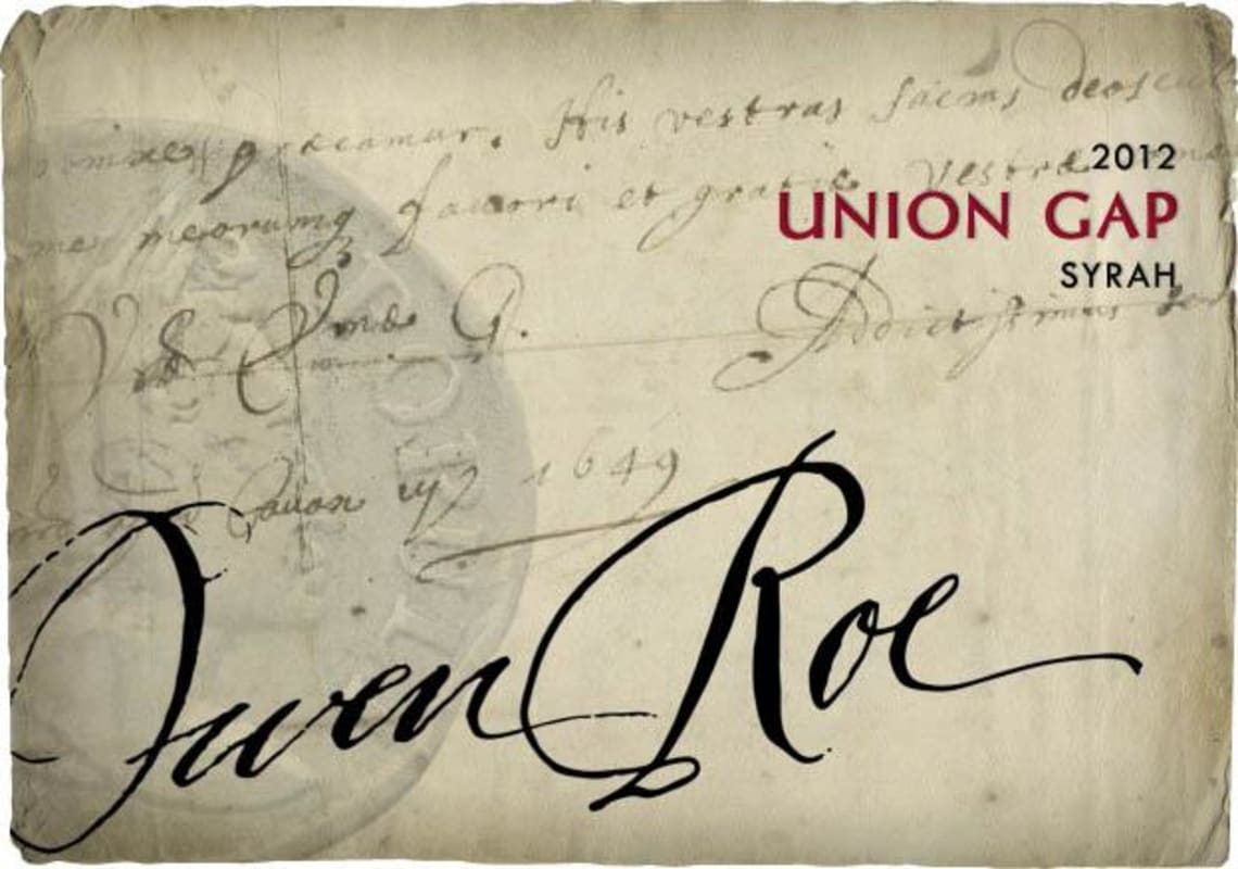 Owen Roe Union Gap Syrah 2012 Front Label