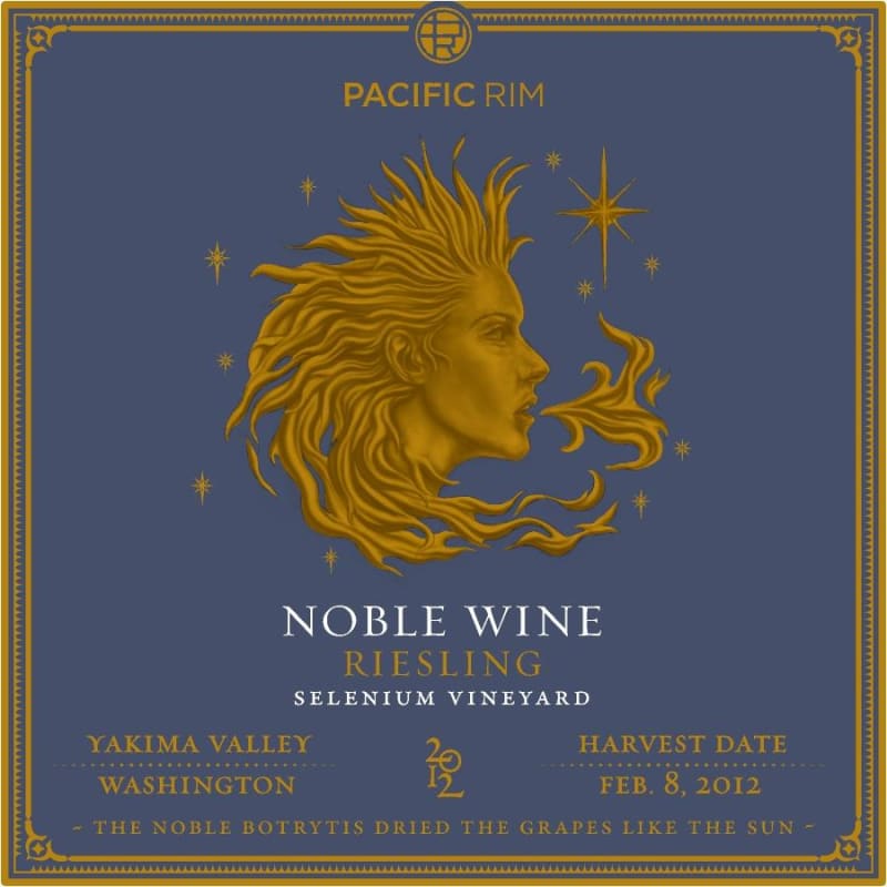 Pacific Rim Noble Wine Riesling 2012 Front Label