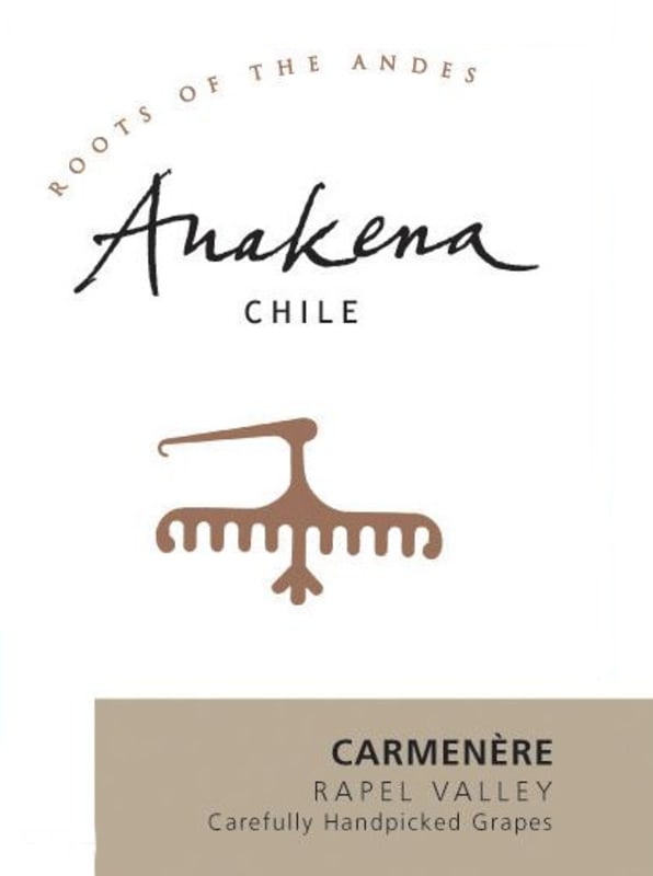 Anakena Wines Rapel Valley Carmenere 2013 Front Label