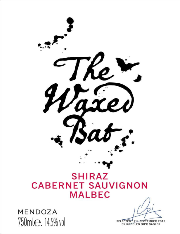 Andean Vineyards Mendoza The Waxed Bat 2015 Front Label