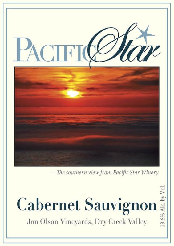 Pacific Star Cabernet Sauvignon 2012 Front Label