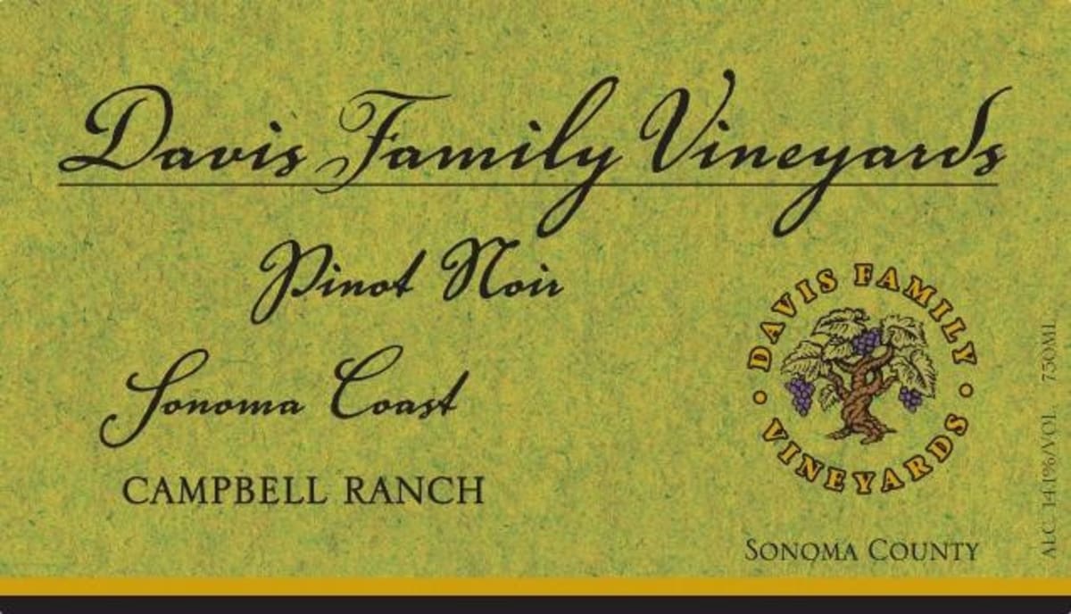 Davis Family Vineyards Campbell Ranch Pinot Noir 2014 Front Label