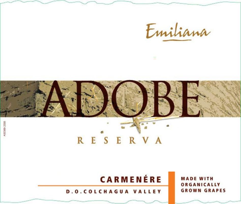 Emiliana Adobe Reserva Carmenere 2016 Front Label