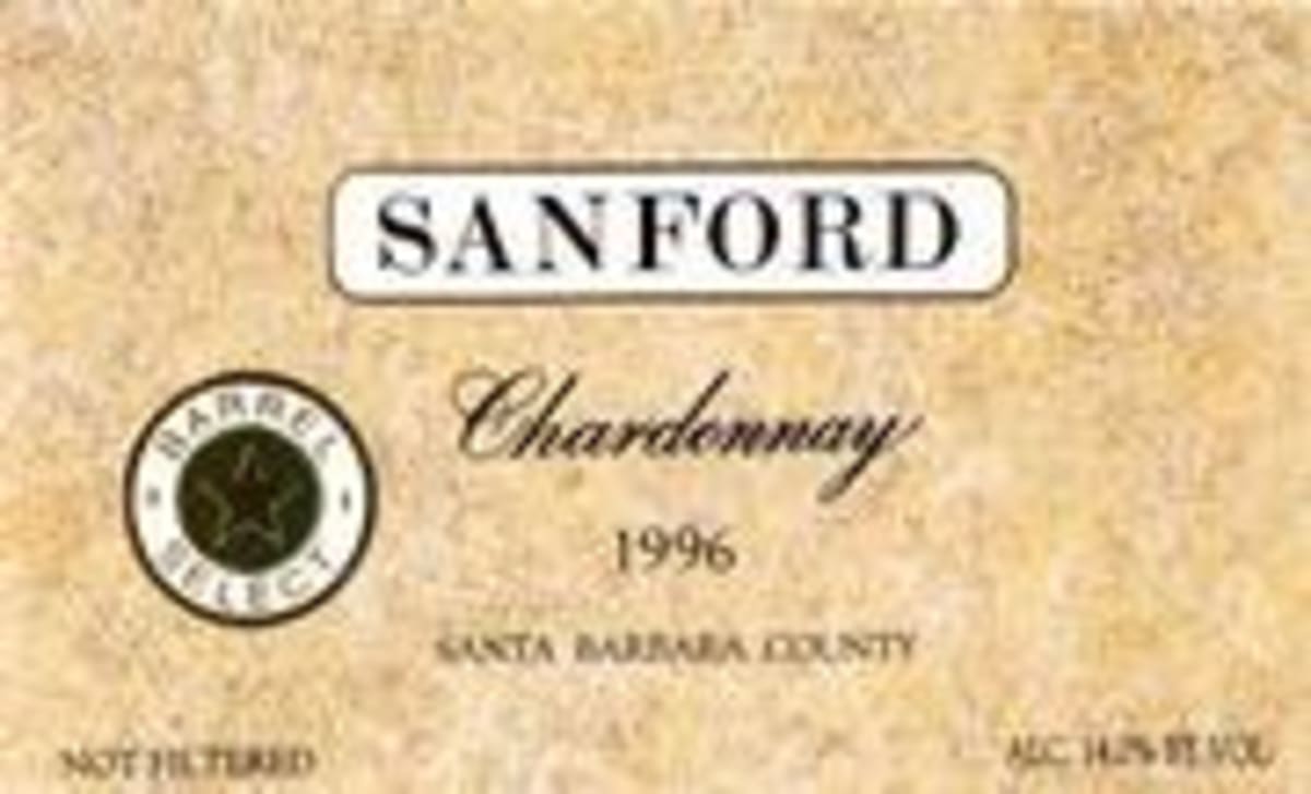 Sanford Barrel Select Chardonnay 1996 Front Label