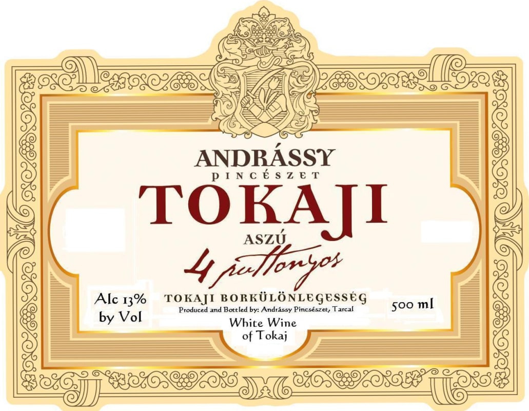 Andrassy Princeszet Tokaji Aszu 4 Puttonyos 2006 Front Label